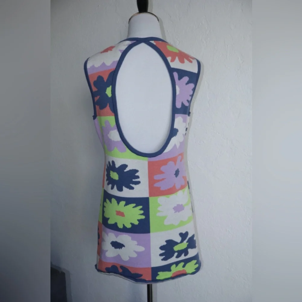 louna retro, hippie Knit Mini Dress women Small - Picture 5 of 7